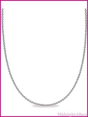 925 Sterling Silver Cable Chain Necklace 18 Inch Lobster Clasp Thin